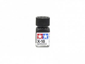 Краска глянцевая эмалевая X-18, Semi Gloss Black (Tamiya)-фото1