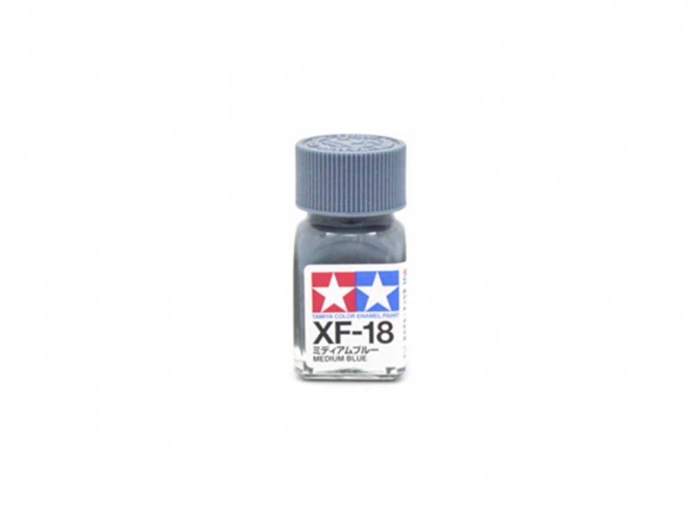 Купить краску матовую эмалевую XF-18, Medium Blue (Tamiya)-фото1 Краска матовая эмалевая XF-18, Medium Blue (Tamiya)-фото1