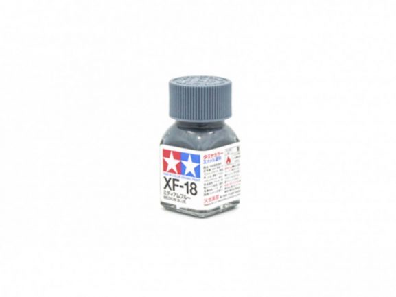 Краска матовая эмалевая XF-18, Medium Blue (Tamiya)-фото2