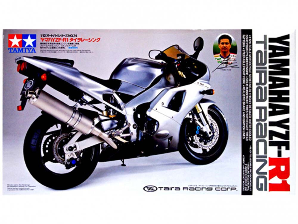 Купить сборную модель мотоцикла Yamaha YZF-R1 Taira Racing, масштаб 1:12 (Tamiya)-фото1 Мотоцикл Yamaha YZF-R1 Taira Racing-фото1