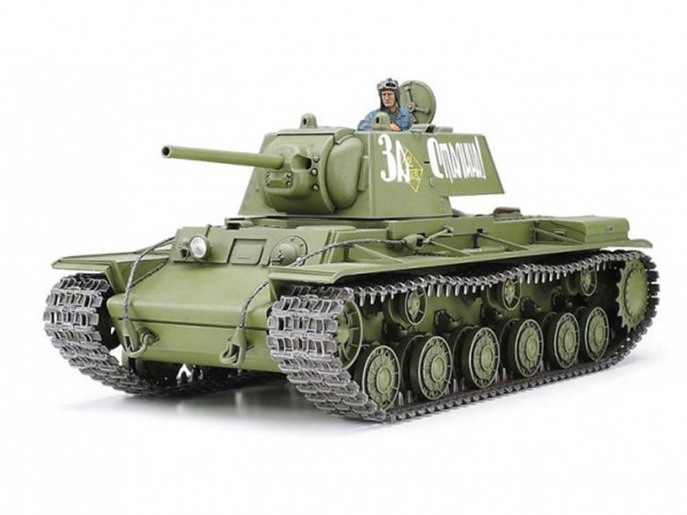 Советский тяжелый танк КВ-1 обр. 1941 г. ранняя версия с фигурой танкиста-фото2