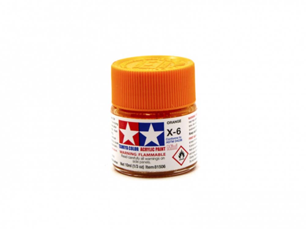 Краска глянцевая акриловая X-6, Orange (Tamiya)-фото1