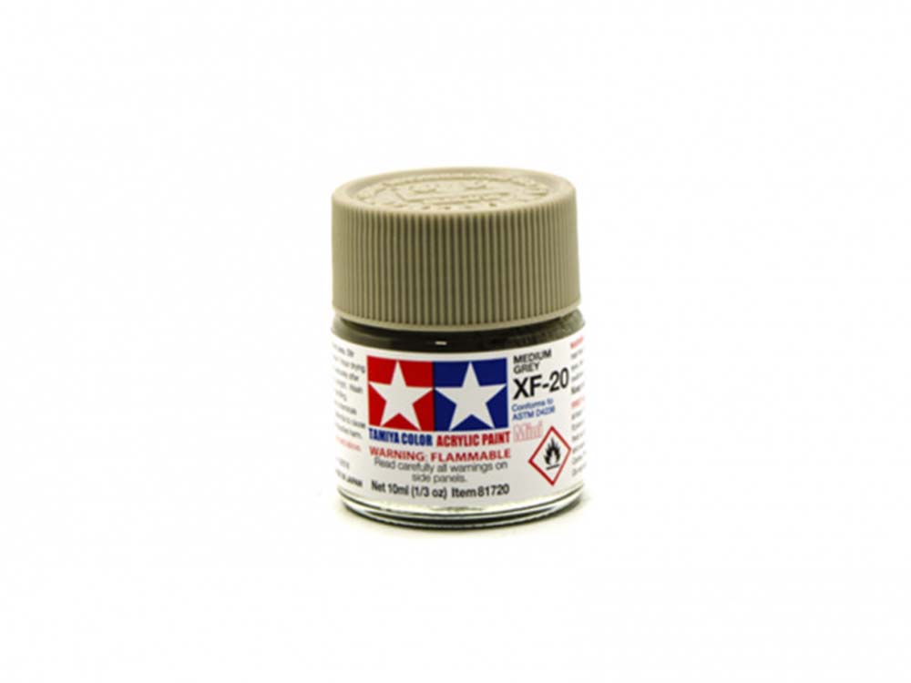 Краска матовая акриловая XF-20, Medium grey (Tamiya)-фото1