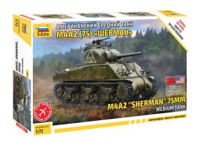 Американский средний танк M4A2 Sherman (Шерман) (1:72)-фото1