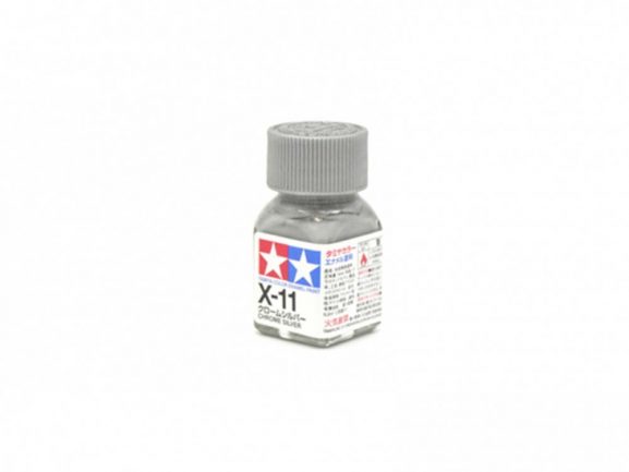Краска эмалевая металлик серебристый хром X-11, Chrome Silver Metallic-фото2