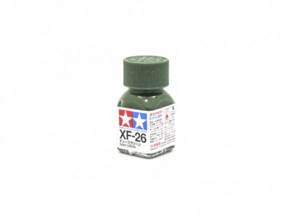 Краска эмалевая матовая насыщенная зеленая XF-26, Deep Green Flat-фото2