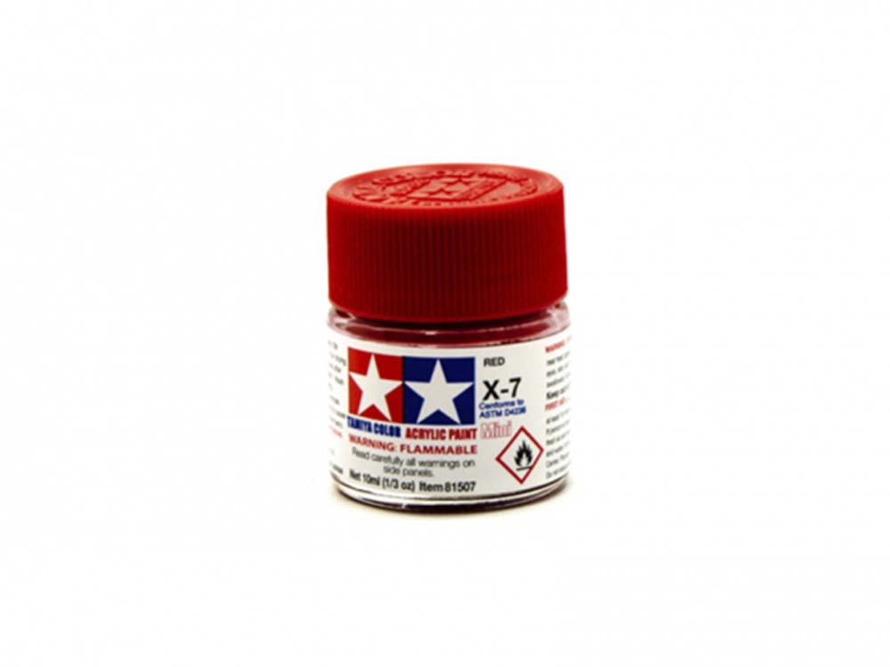 Краска акриловая глянцевая красная X-7, Red Gloss-фото1