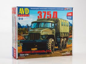 Грузовик Урал 375Д бортовой с тентом (AVD Models)-фото1