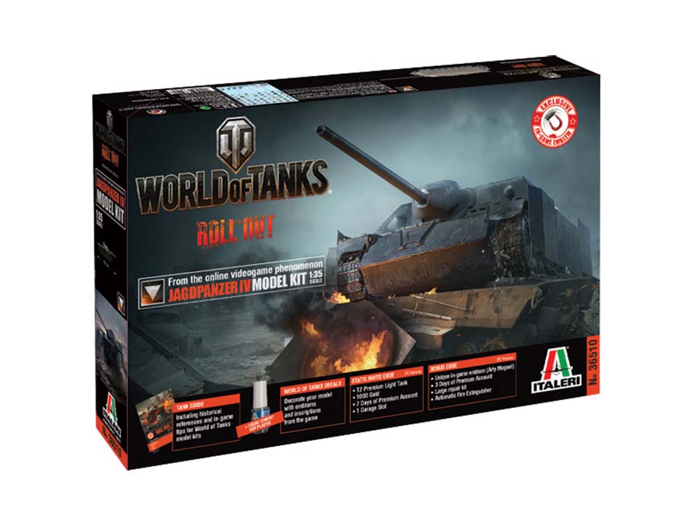 Купить сборную модель САУ Sd.Kfz.162 Jagdpanzer IV (World of Tanks), масштаб 1:35 (Italeri)-фото1 Немецкий истребитель танков САУ Sd.Kfz.162 Jagdpanzer IV (World of Tanks)-фото1