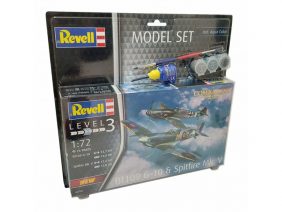 Немецкий истребитель Messerschmitt (Мессершмитт) Bf-109 G10 и Британский истребитель Supermarine Spitfire Mk.V (Подарочный набор)-фото1