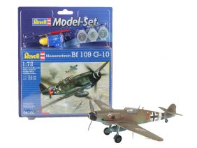 Немецкий истребитель Messerschmitt (Мессершмитт) Bf-109 G10 (1:72) (Revell) (Подарочный набор)-фото1