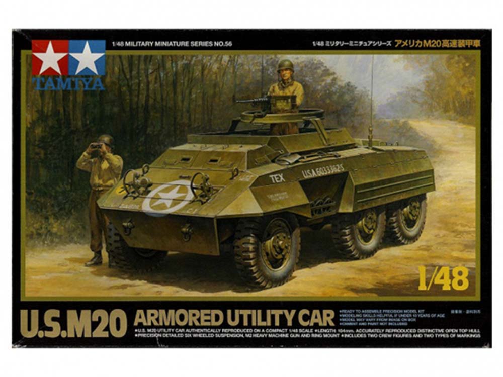 Купить сборную модель бронетранспортера M20, масштаб 1:48 (Tamiya)-фото1 Американский трехосный бронетранспортер M20-фото1
