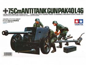 Немецкая противотанковая пушка Pak-40 (Пак-40) с расчетом (Tamiya)-фото1
