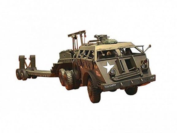 Американский танковый тягач Dragon Wagon с прицепом и 4 фигурами-фото2