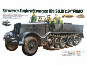 Немецкий полугусеничный тягач Sd.Kfz.9 Famo с 8 фигурами-фото1