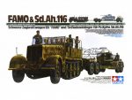 Немецкий полугусеничный тягач Sd.Kfz.9 Famo с прицепом Sd.Ah.116 и 8 фигурами-фото1