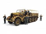 Немецкий полугусеничный тягач Sd.Kfz.9 Famo с прицепом Sd.Ah.116 и 8 фигурами-фото2