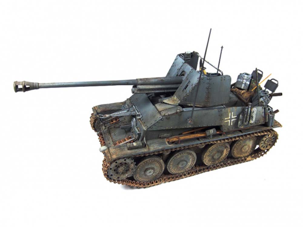Немецкий истребитель танков САУ Sd.Kfz.139 Marder III с 2 фигурами-фото2