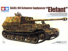 Немецкий истребитель танков САУ Sd.Kfz.184 Elefant (Элефант) с 3 фигурами-фото1