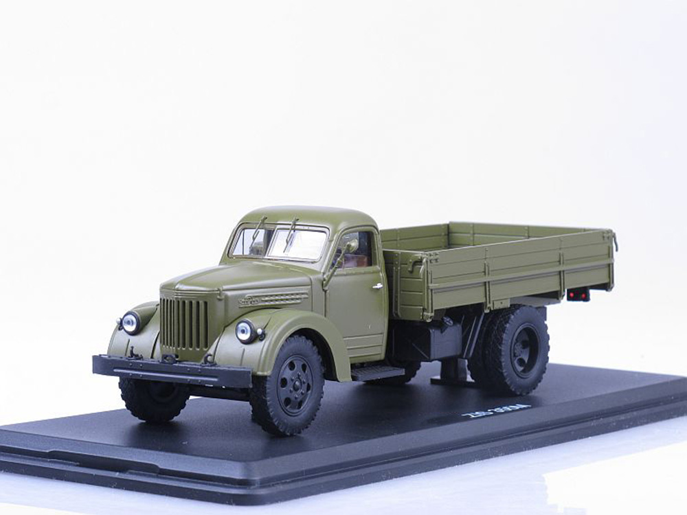 Купить масштабную модель грузовика УралЗИС-355М бортовой (хаки), масштаб 1:43 (SSM)-фото1 Грузовик УралЗИС-355М бортовой (хаки)-фото1
