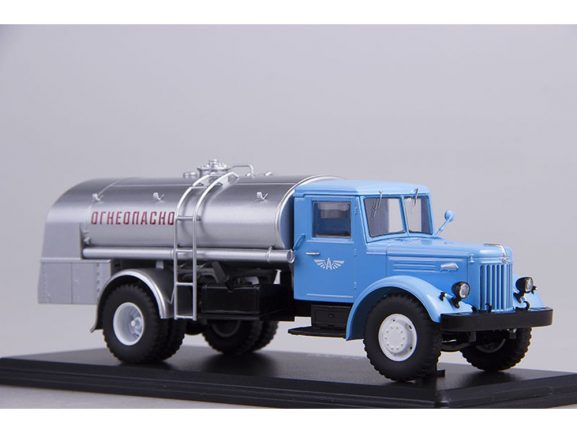 Топливозаправщик (бензовоз) ТЗ-200 (МАЗ-200) Аэрофлот (голубой/серебристый)-фото6