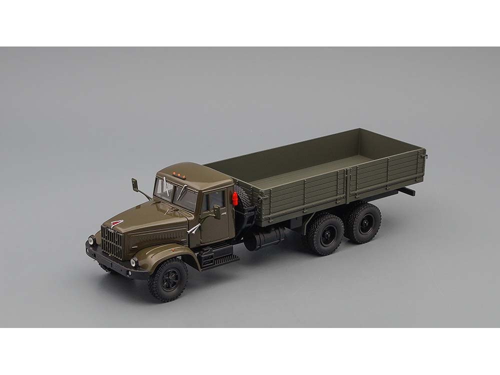 Грузовик КрАЗ-257Б1 бортовой (1987-1994) (оливковый)-фото1