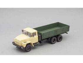 Грузовик КрАЗ-250 бортовой (1977-1989) (бежевый/зеленый)-фото1