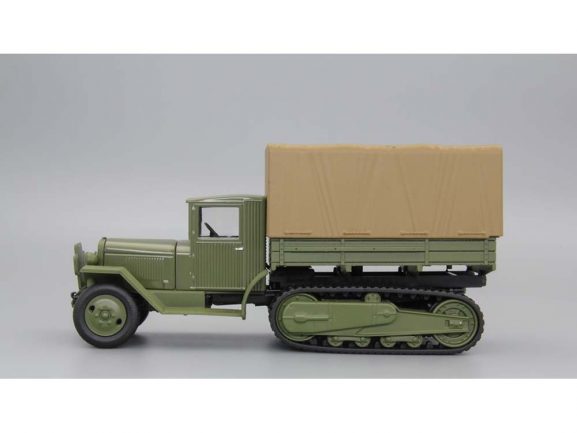 Грузовик ЗИС-42 бортовой с тентом (зеленый)-фото7