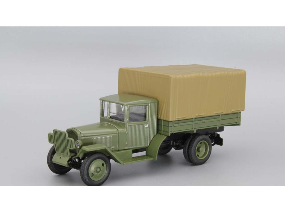 Грузовик ЗИС-42М/5В бортовой с тентом (зеленый)-фото1