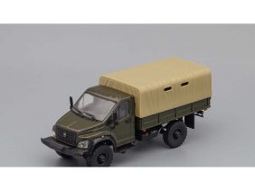 Грузовик ГАЗон Next C41A23 бортовой с тентом (хаки)-фото1
