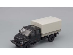 Грузовик ГАЗон Next C42A33 бортовой с тентом (черный/серый)-фото1
