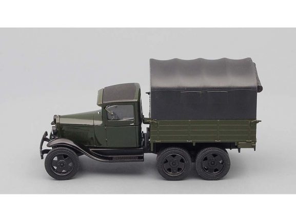 Грузовик ГАЗ-ААА с тентом (темно-зеленый глянцевый)-фото3