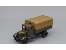 Грузовик ЯГ-6 бортовой с тентом (оливковый темный)-фото1