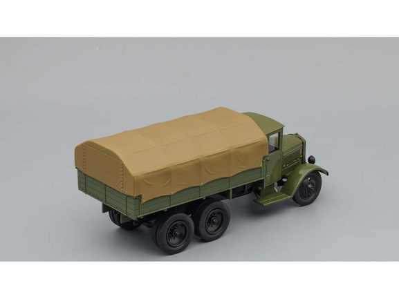 Грузовик ЯГ-10 бортовой с тентом (оливковый светлый)-фото2