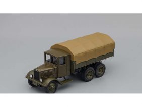 Грузовик ЯГ-10 бортовой с тентом (оливковый темный)-фото1
