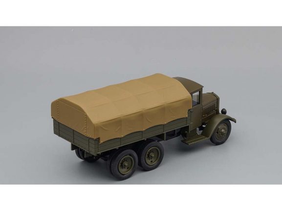 Грузовик ЯГ-10 бортовой с тентом (оливковый темный)-фото2