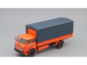 Грузовик МАЗ-53352 бортовой с тентом 1974-1976 (светло-оранжевый)-фото1
