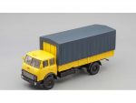 Грузовик МАЗ-53352 бортовой с тентом 1977-1990 (желтый)-фото1