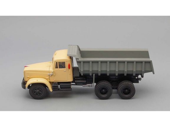 Самосвал КрАЗ-256Б1 (1987-1995) (бежевый/серый)-фото3