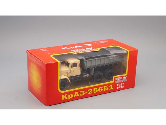 Самосвал КрАЗ-256Б1 (1987-1995) (бежевый/серый)-фото5