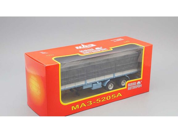 Полуприцеп МАЗ-5205А с тентом (голубой/серый)-фото5