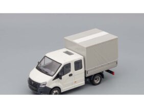 Грузовик ГАЗель Next A22R23 бортовой c тентом (белый/серый)-фото1