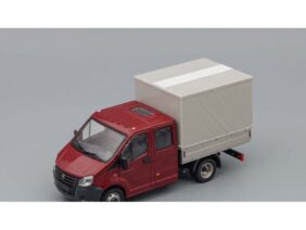 Грузовик ГАЗель Next A22R23 бортовой c тентом (бордовый/серый)-фото1