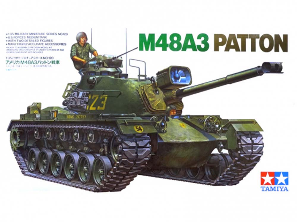 Купить сборную модель танка M48A3 Patton (Паттон), масштаб 1:35 (Tamiya)-фото1 Американский средний танк M48A3 Patton (Паттон)-фото1