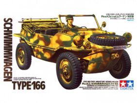 Немецкий автомобиль-амфибия Schwimmwagen Type 166 с 1 фигурой-фото1