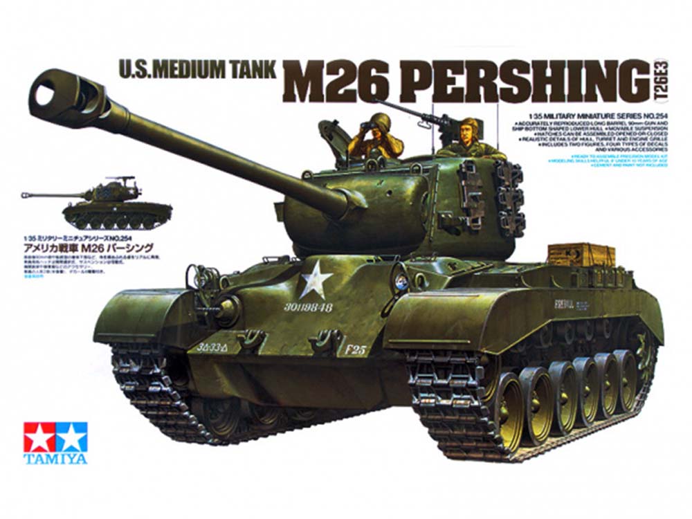 Купить сборную модель танка M26 Pershing Т26Е3 (Першинг), масштаб 1:35 (Tamiya)-фото1 Американский средний танк M26 Pershing Т26Е3 (Першинг)-фото1