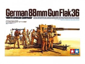 Немецкая противотанковая пушка Flak-36 с расчетом (африканский корпус)-фото1