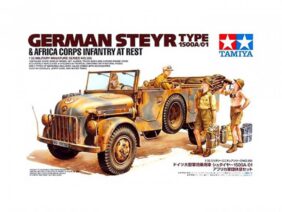 Немецкий автомобиль Steyr Type 1500A с 4 фигурами (африканский корпус)-фото1