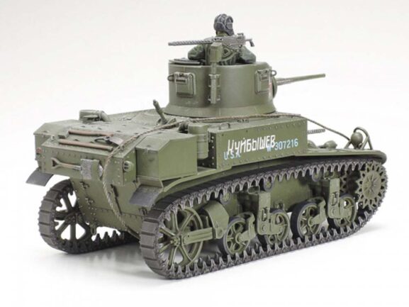 Американский легкий танк M3 Stuart (Стюарт) с фигурой командира-фото3