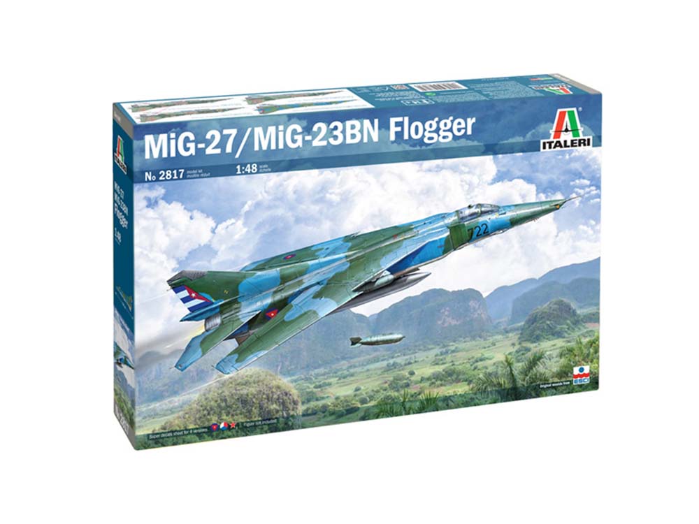 Купить сборную модель самолета МиГ-27/МиГ-23БН, масштаб 1:48 (Italeri)-фото1 Советский истребитель-бомбардировщик МиГ-27/МиГ-23БН-фото1
